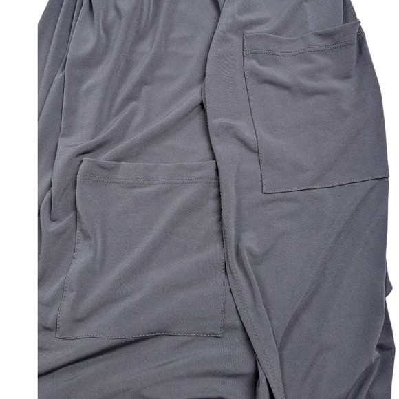 Brigitte Brianna Long Cardigan Duster Size Medium Pockets Open Front Sexy Modest - Picture 6 of 8